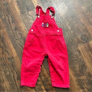 Vintage Save The Children Collection Corduroy Bibs Red Size 2T